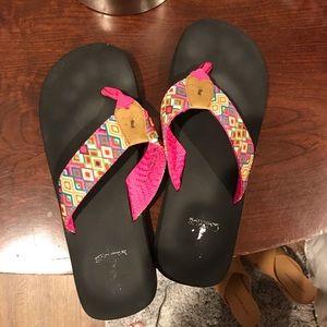 Colorful flip flops